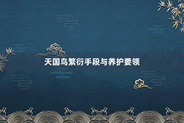 天国鸟繁衍手段与养护要领